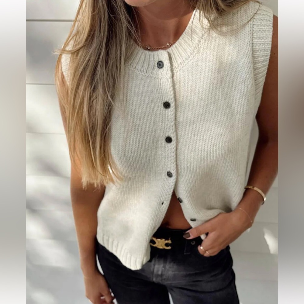 Commense Cream Knit Sweater - Picture 5 of 8